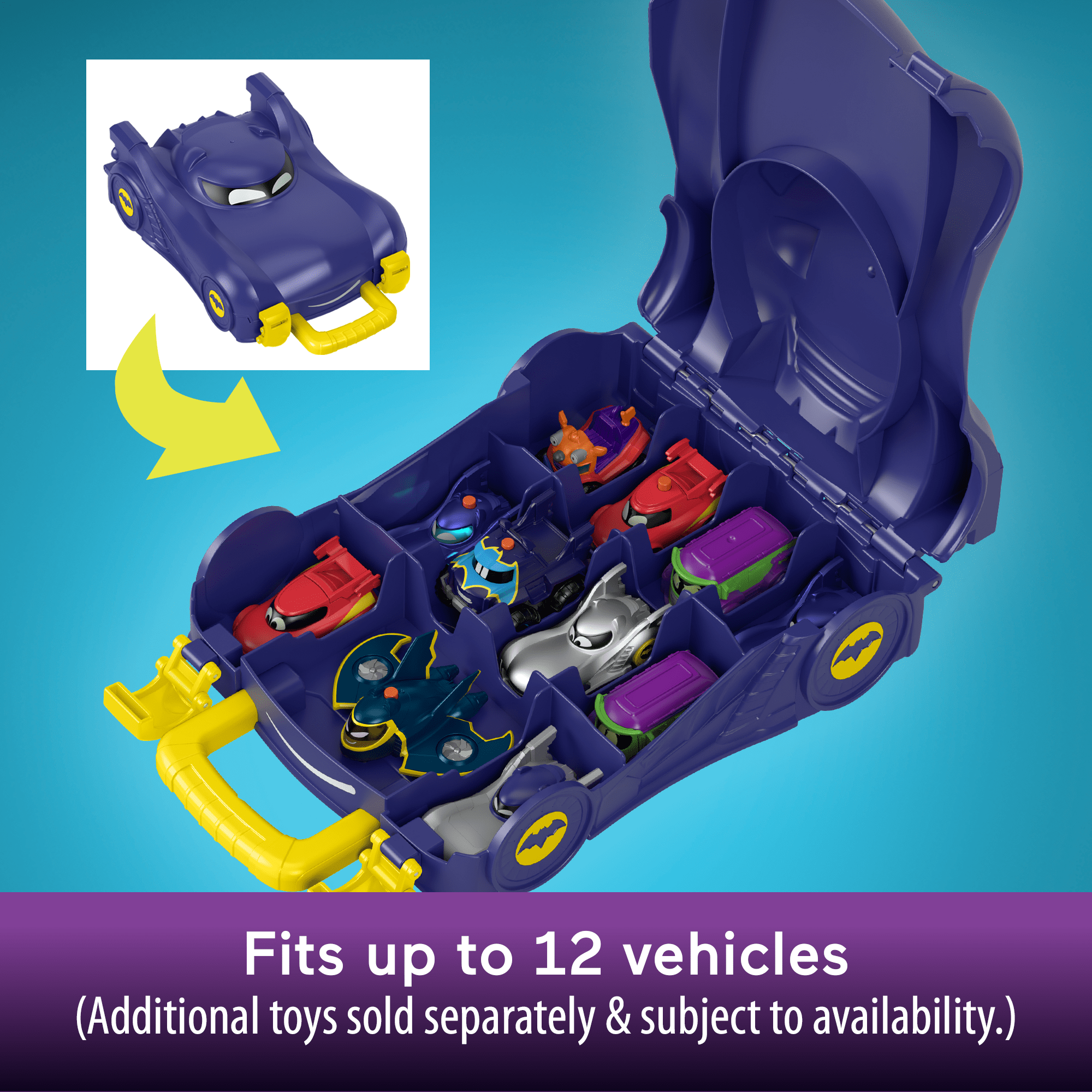 Fisher-Price DC Batwheels Bam The Batmobile Carrying Case With 1:55 Scale Toy Car