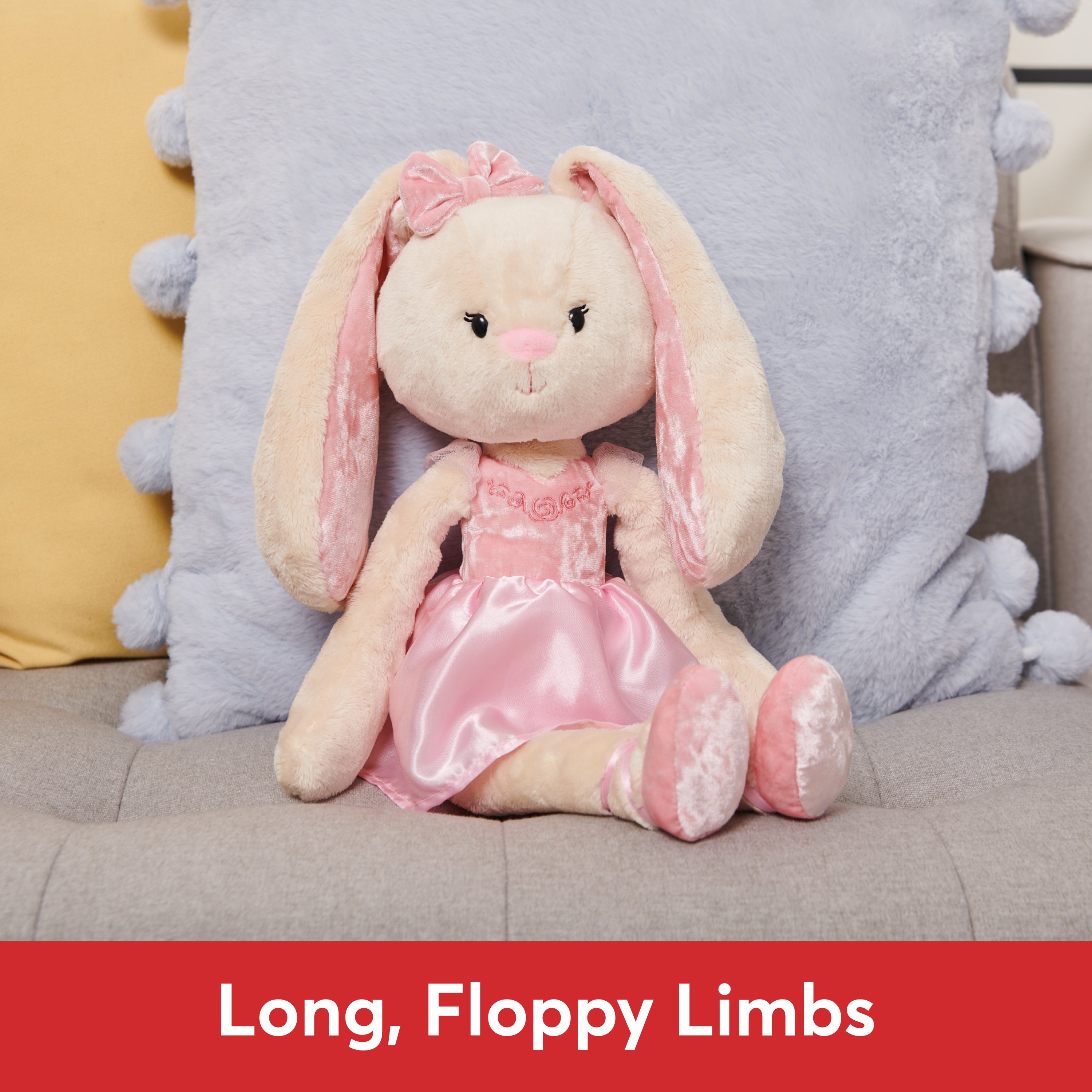 Curtsy the Ballerina Bunny Take-Along Friend, 15 in
