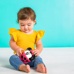 Disney Baby Minnie Mouse Oball Easy Grasp Rattle Along Buddy BPA-Free Infant Toy in Pink