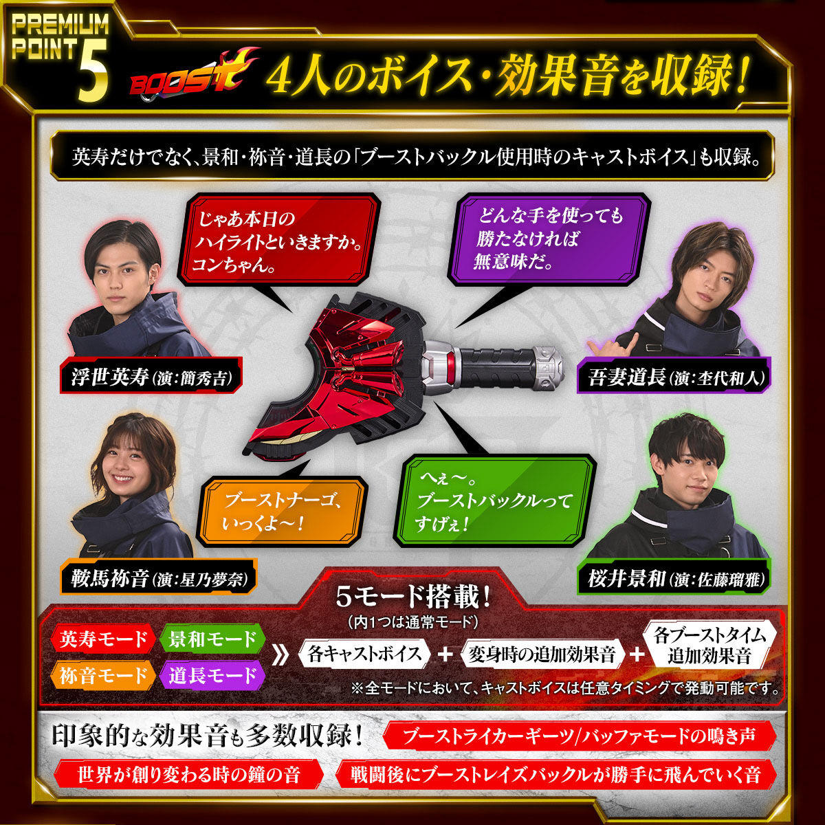 Premium DX Memorial Magnum & Boost Raise Buckle Set
