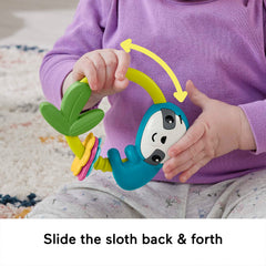 Fisher-Price Baby Sensory Toy With Fine Motor Activities For Newborns, Slide & Clack Sloth