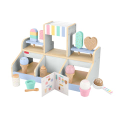 Fisher-Price  Coffret  Bar Laitier en Bois, 18��l��ments en Bois