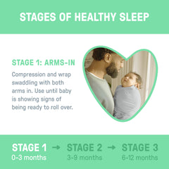 Easy Change Swaddle, Size SM, 0-3 months, 2pk (I love You)