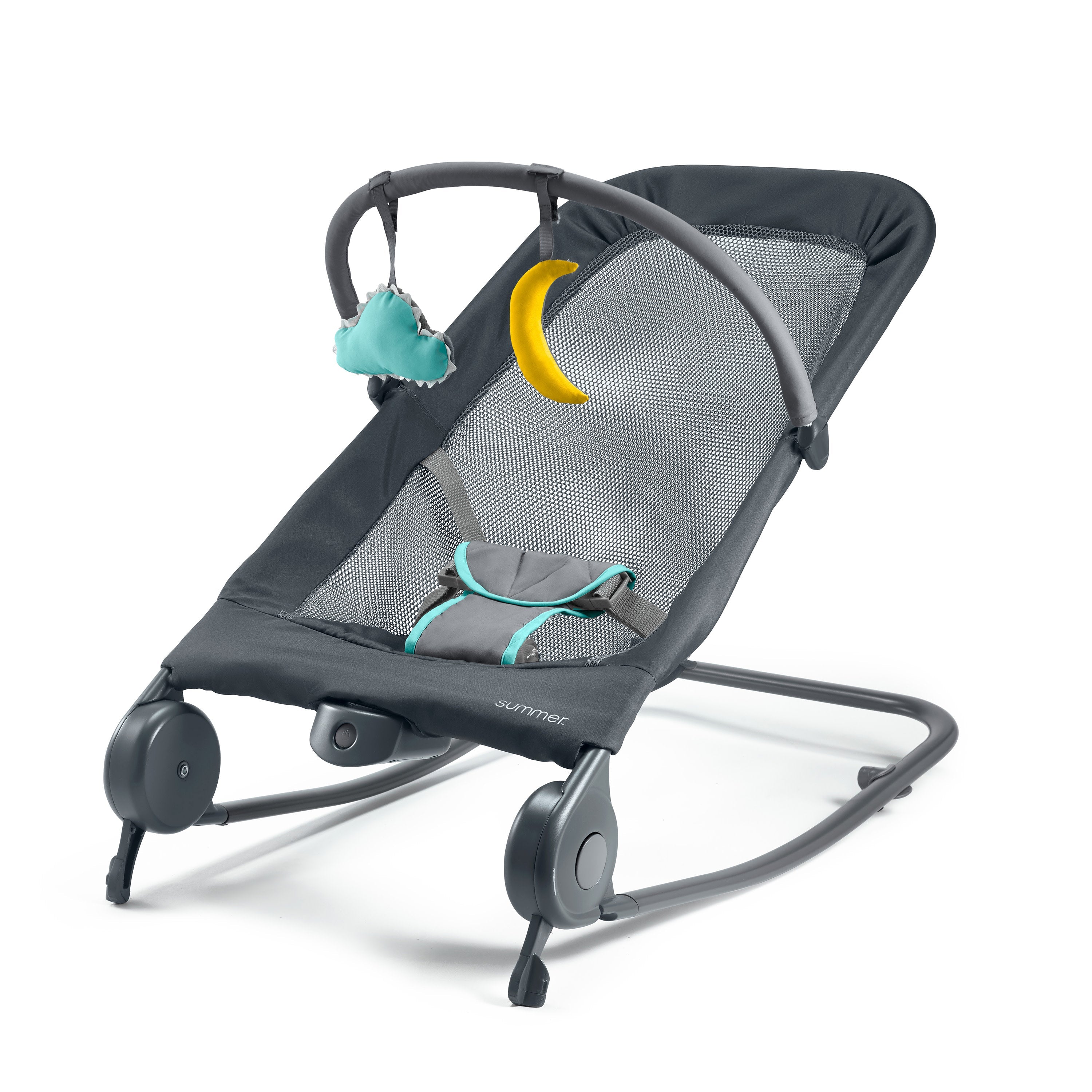 2-in-1 Bouncer & Rocker Duo - Gray /Teal