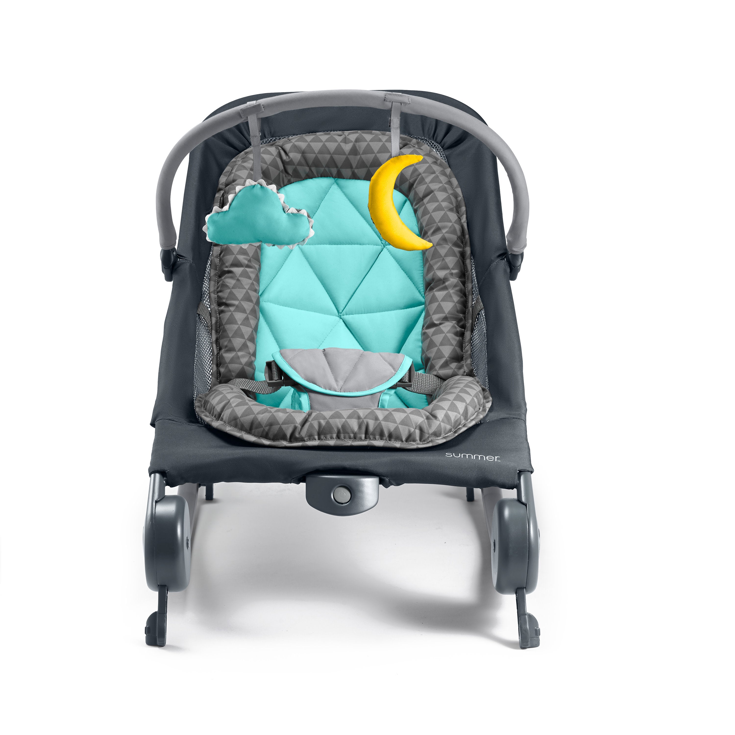 2-in-1 Bouncer & Rocker Duo - Gray /Teal
