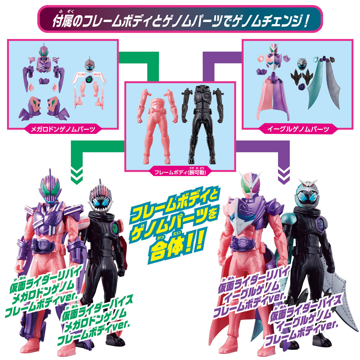 Revice Remix Figure Megalodon & Eagle Genome Set