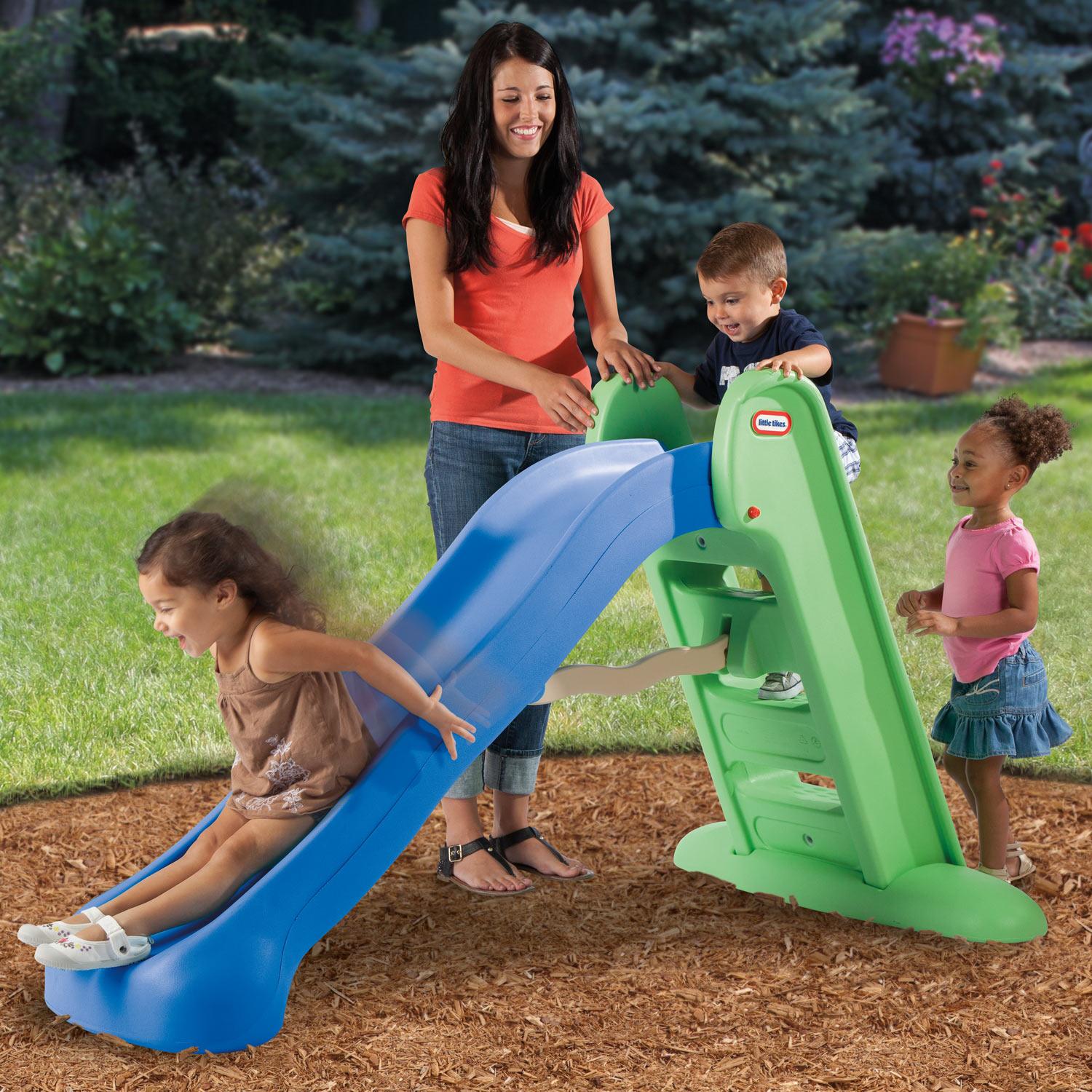 Easy Store Large Play Slide �C Foldable Slide for Indoor & Outdoor Fun