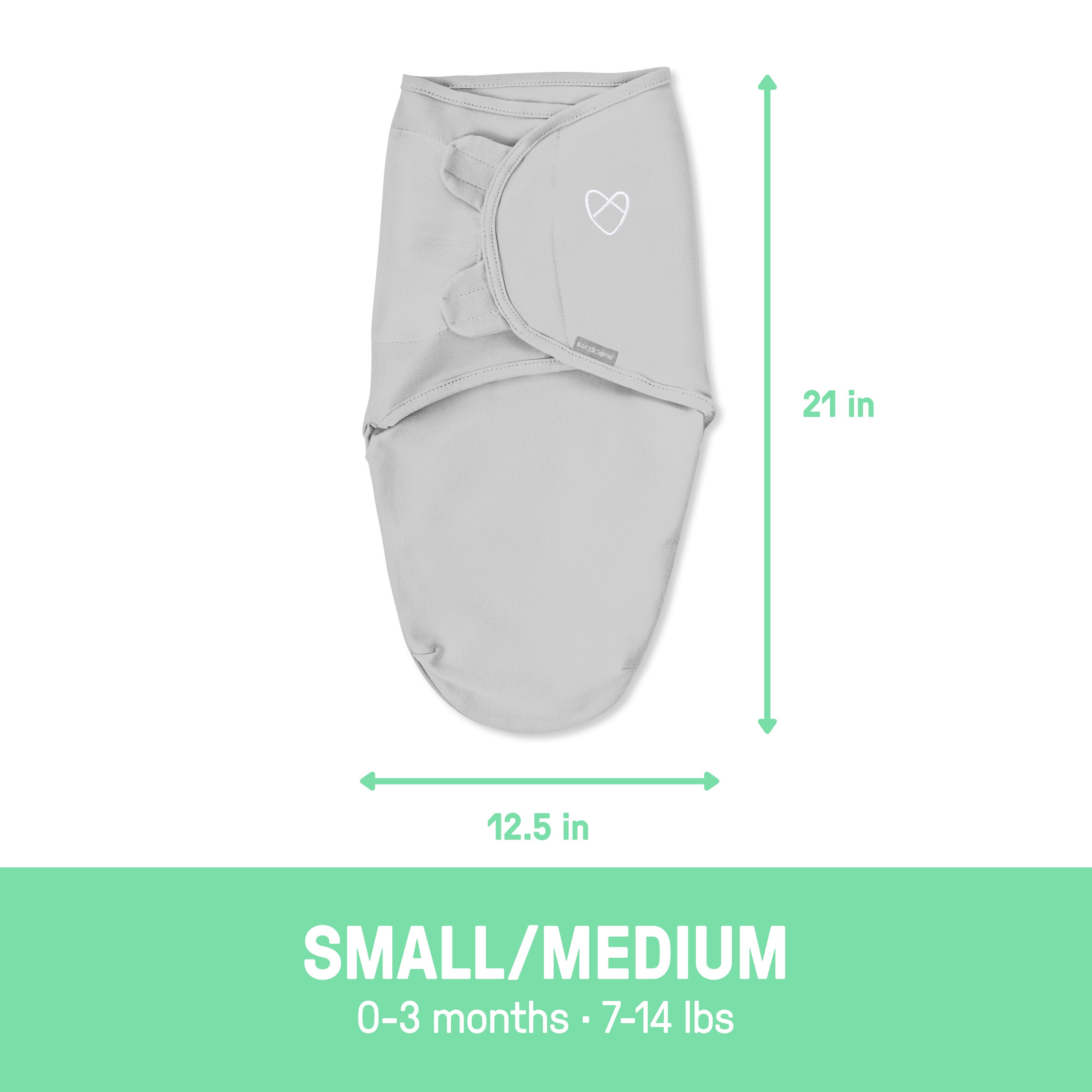 Easy Change Swaddle, Size SM, 0-3 months, 2pk (I love You)