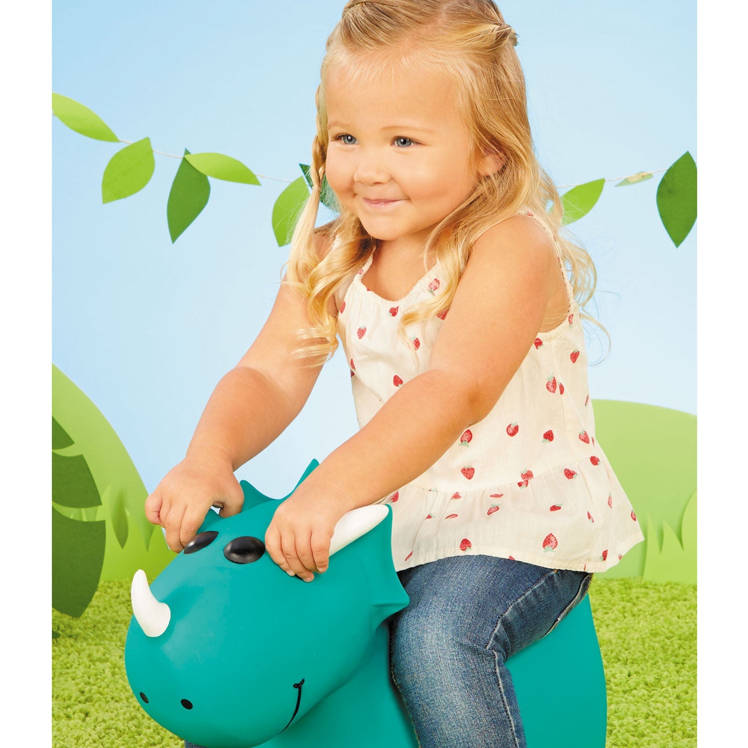 Dino Animal Hopper �C Inflatable Bounce Toy with Durable No-Slip Material & Handle