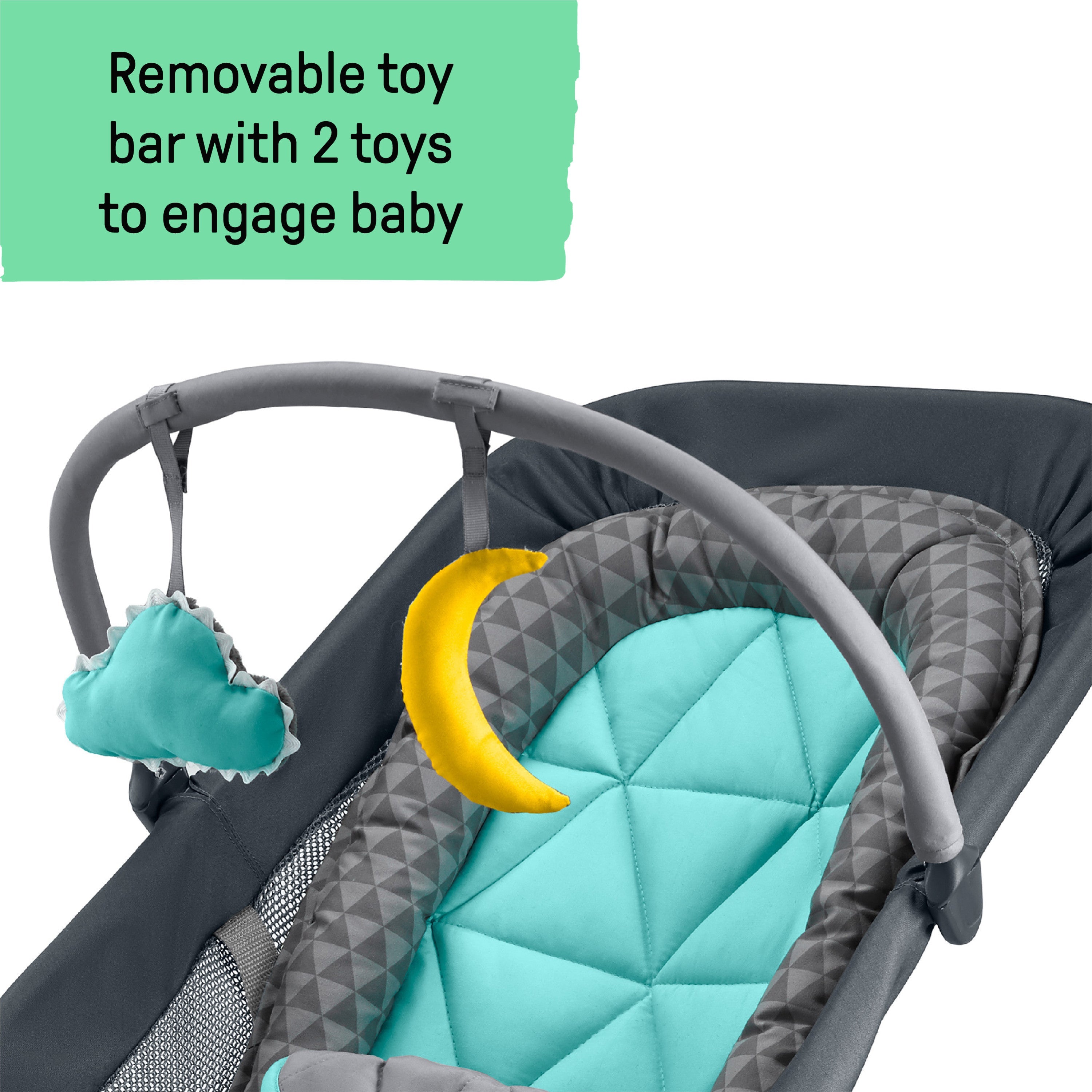 2-in-1 Bouncer & Rocker Duo - Gray /Teal