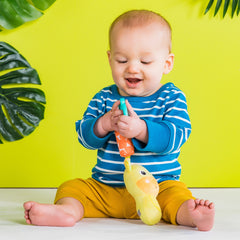 Bright Starts Chime Along Friends On-the-Go Take-Along Toy, Giraffe