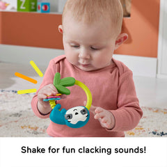 Fisher-Price Baby Sensory Toy With Fine Motor Activities For Newborns, Slide & Clack Sloth