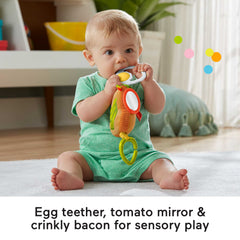 Fisher-Price Brunch & Go Stroller Toy Pretend Food Baby Toys For Sensory Play