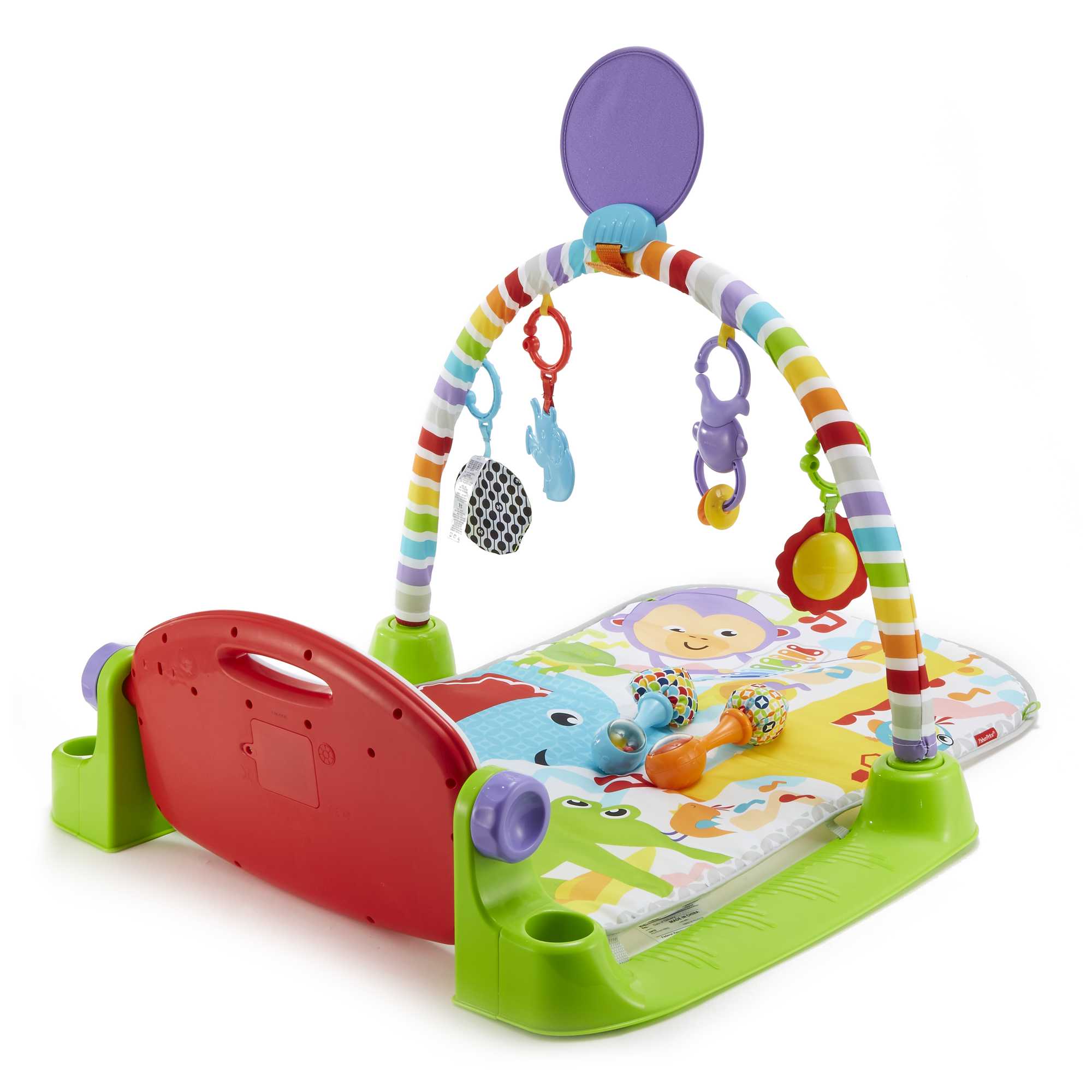 Fisher-Price Baby Gym With Kick & Play Piano Learning Toy And Newborn Rattle Maracas