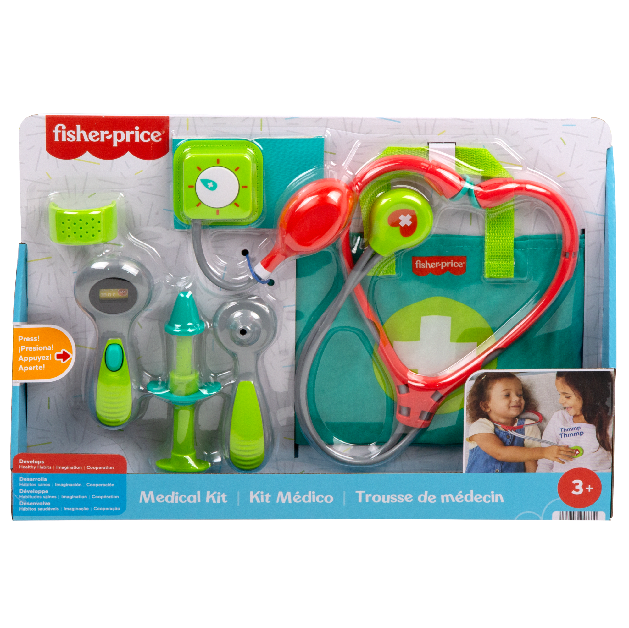 Fisher-Price  Trousse de Médecin, 7Éléments, Jeu Préscolaire