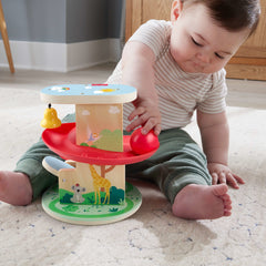 Fisher-Price  Circuit Cabane à Balle en Bois, 2Éléments en Bois