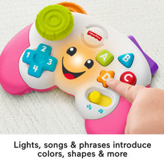 Fisher-Price Laugh & Learn Game & Learn Controller Musical Baby Toy With Lights, Pink