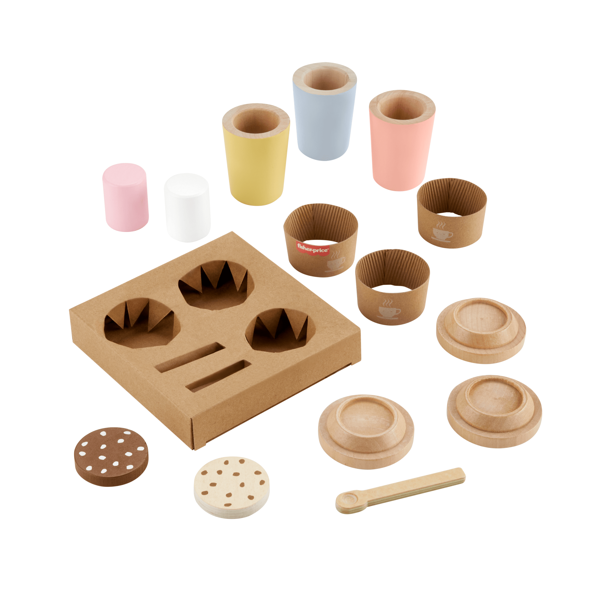 Fisher-Price Juguete para Bebés Set Mi Primer Capuchino de Madera