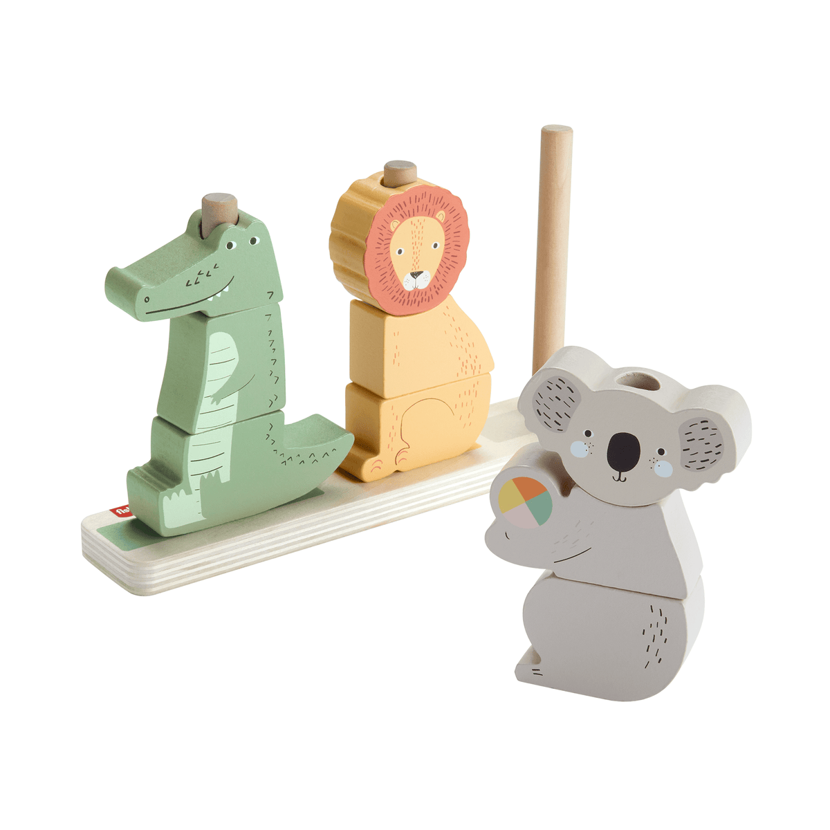 Fisher-Price Juguete para Bebés Animalitos Apilables de Madera