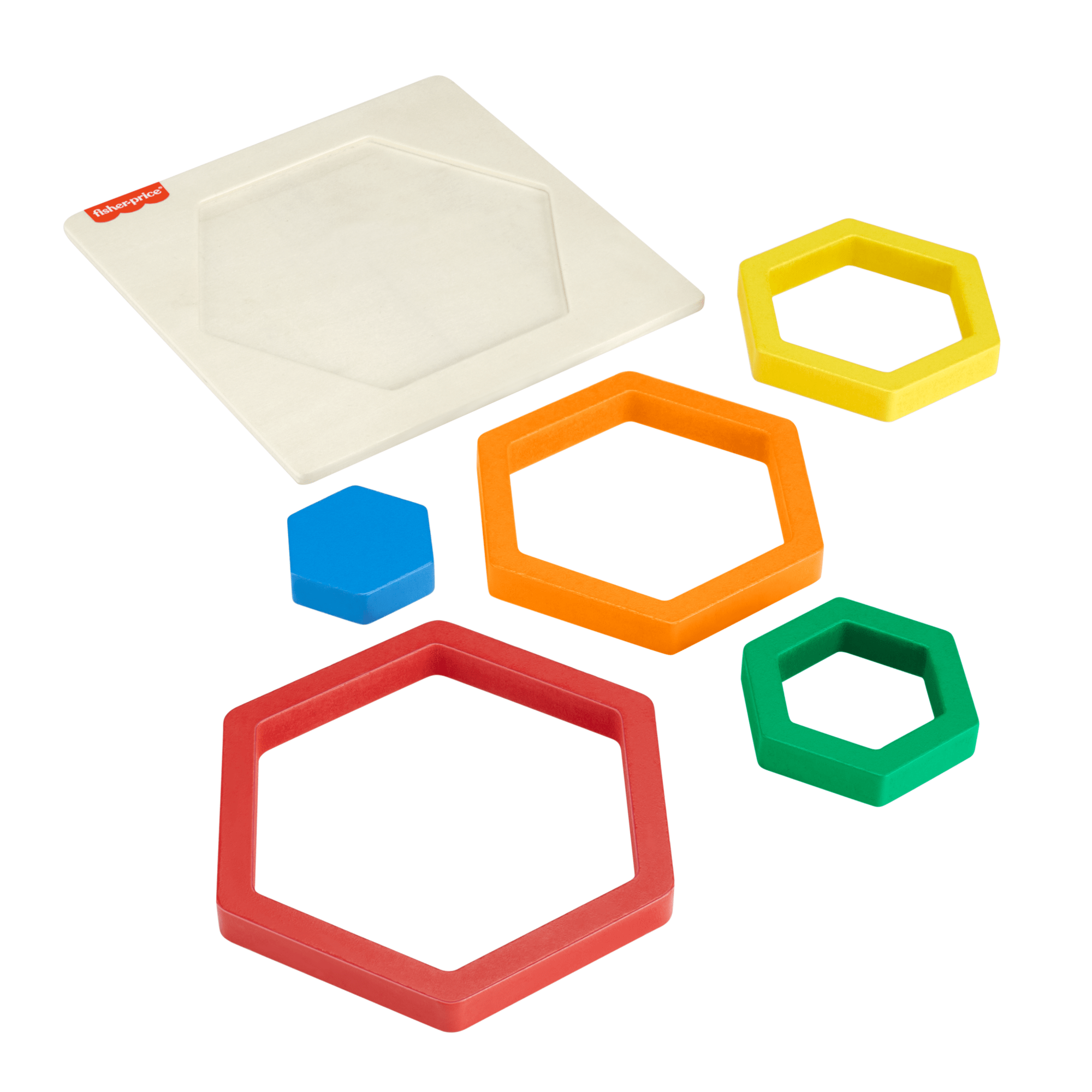 Fisher-Price Juguete para Bebés Rompecabezas Hexagono de Madera