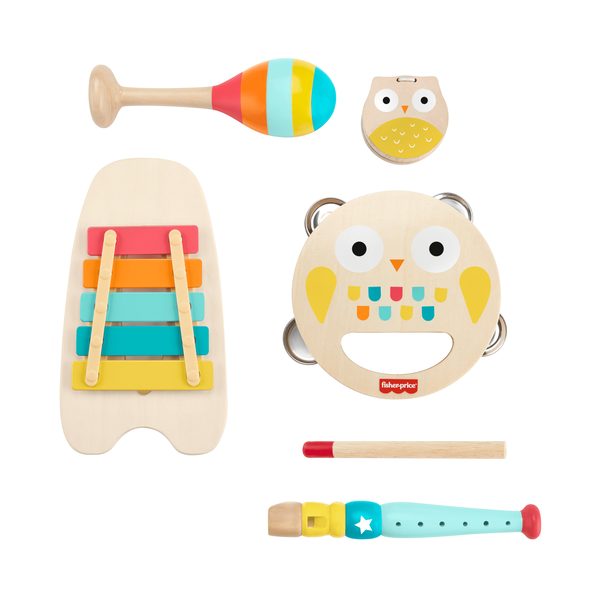 Fisher-Price Juguete para Bebés Kit Instrumentos Musicales de Madera