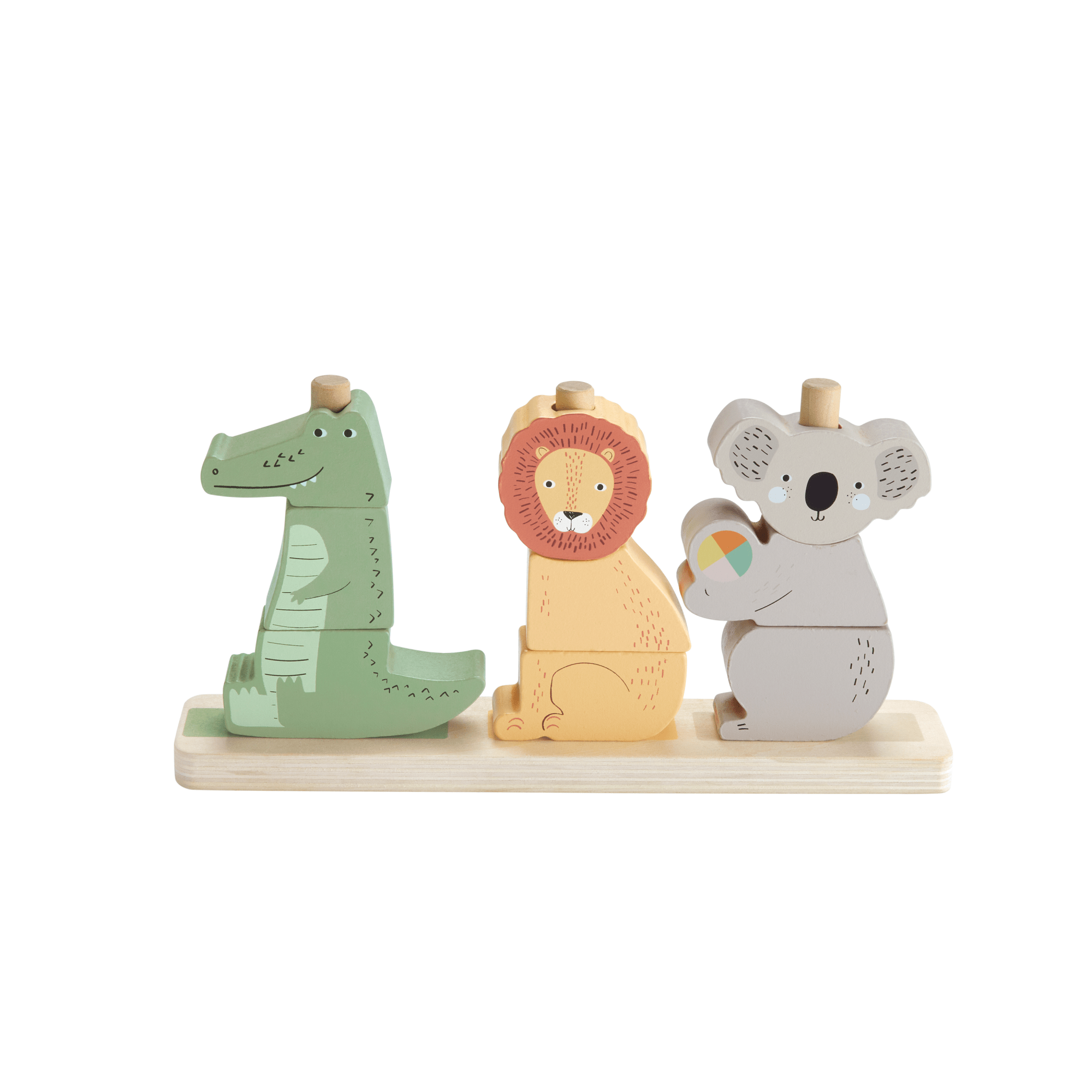 Fisher-Price Juguete para Bebés Animalitos Apilables de Madera