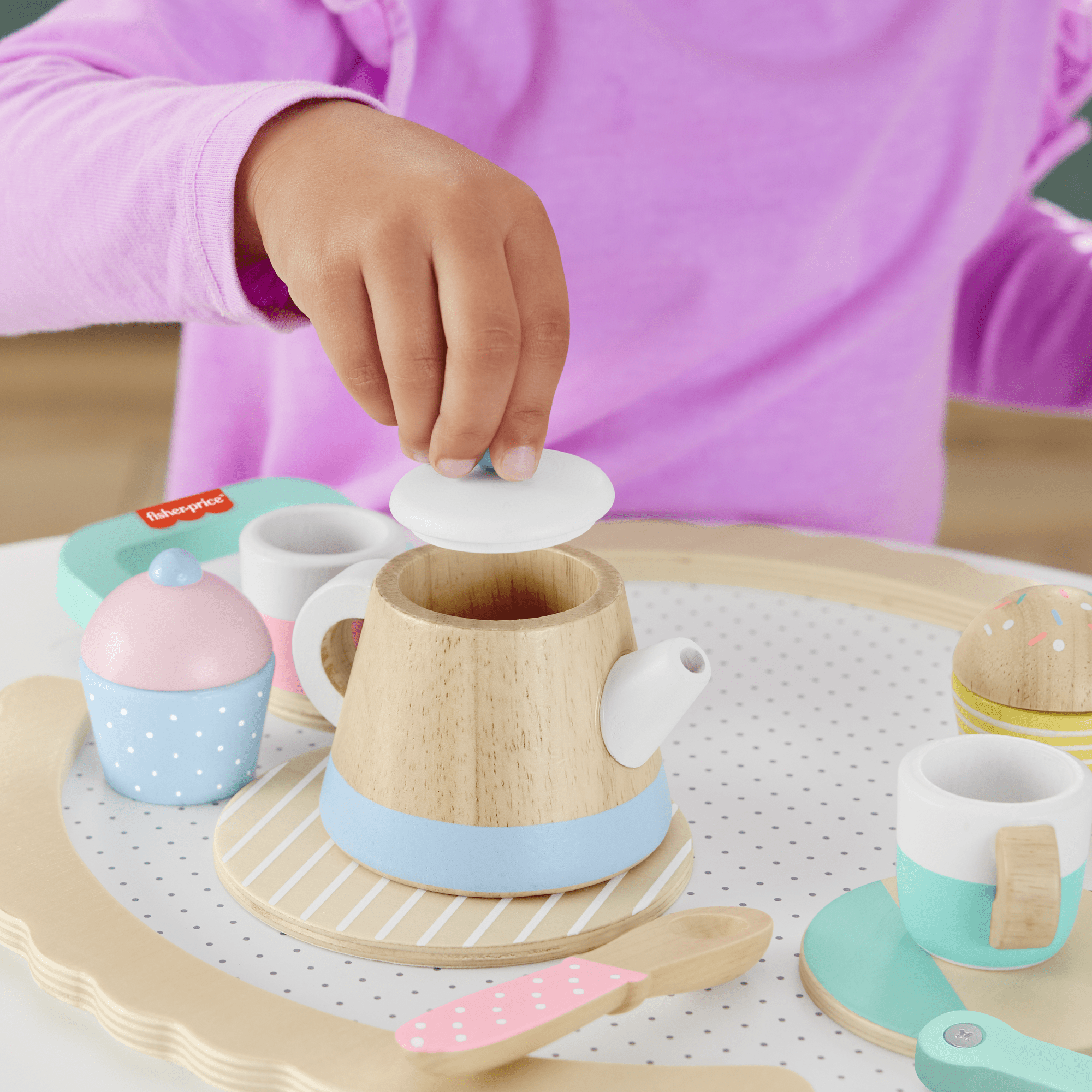 Fisher-Price Juguete para Bebés Juego de Té de Madera