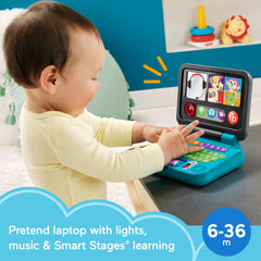 Fisher-Price Laugh & Learn Let's Connect Laptop Electronic Baby Toy - French Version