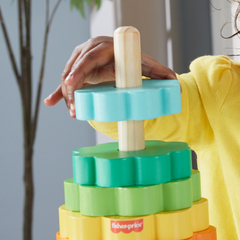 Fisher-Price Empileur D’Anneaux en Bois, Triage, 10 Éléments