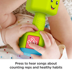 Fisher-Price Laugh & Learn Countin’ Reps Dumbbell Musical Rattle Toy For Infant & Toddler