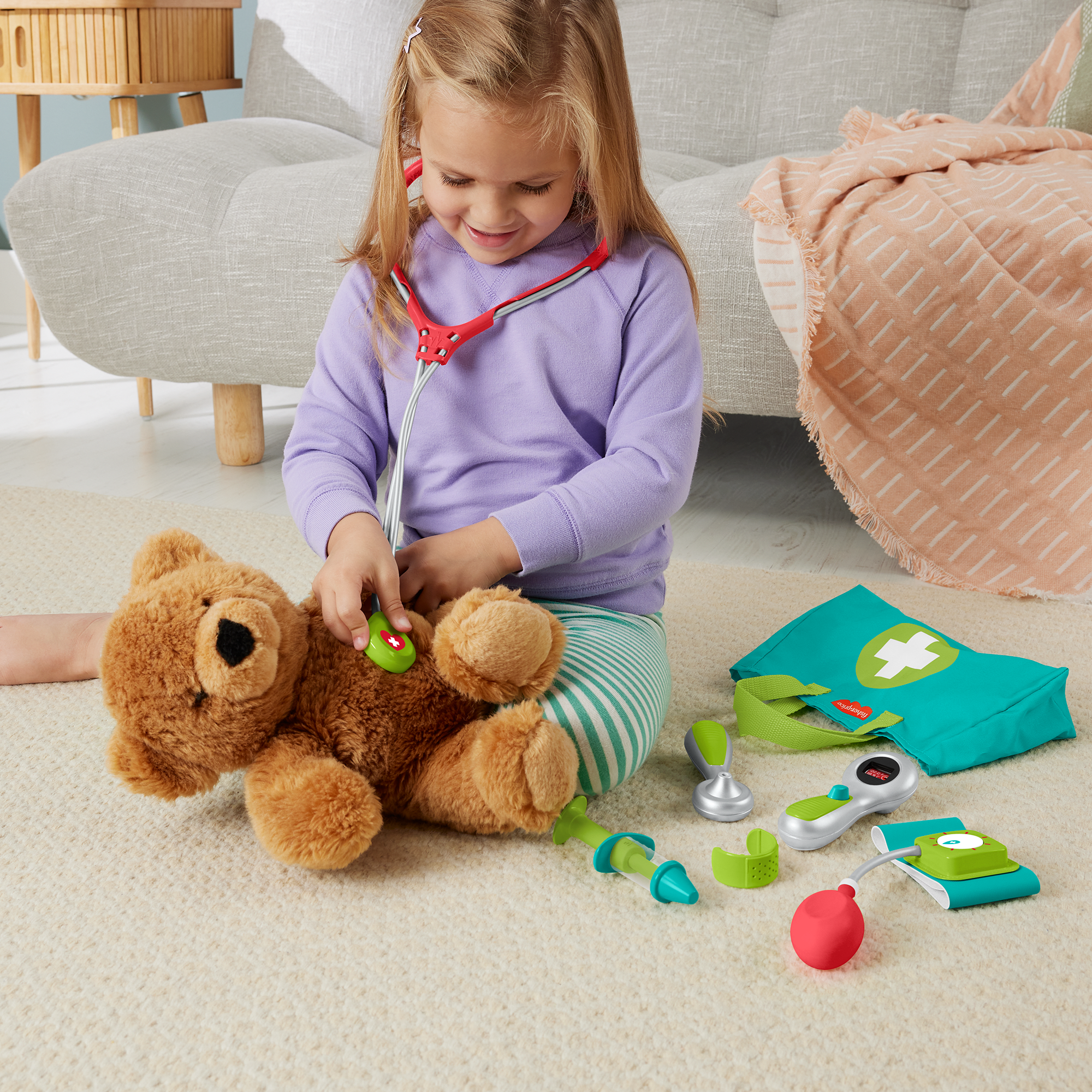 Fisher-Price  Trousse de Médecin, 7Éléments, Jeu Préscolaire