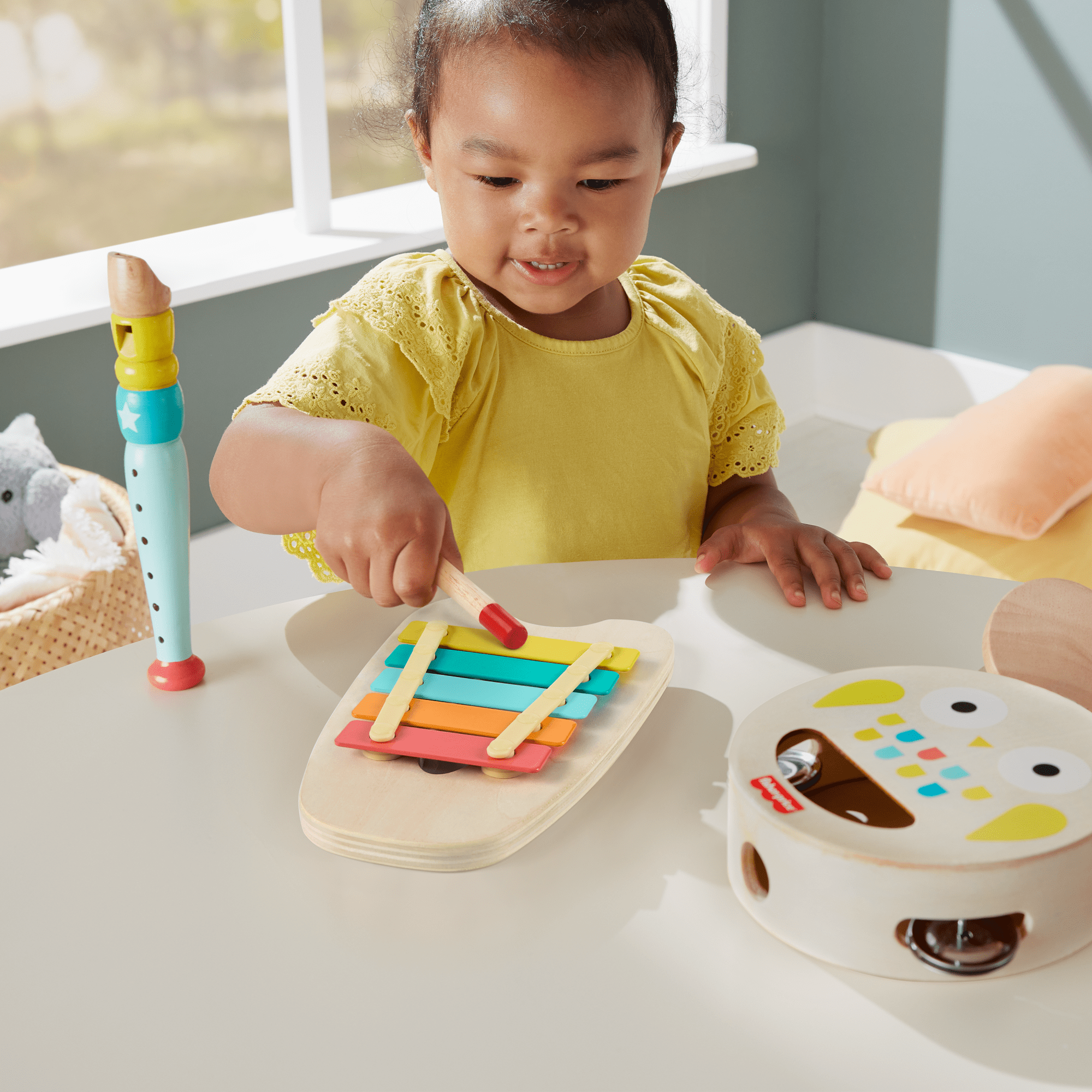 Fisher-Price Juguete para Bebés Kit Instrumentos Musicales de Madera