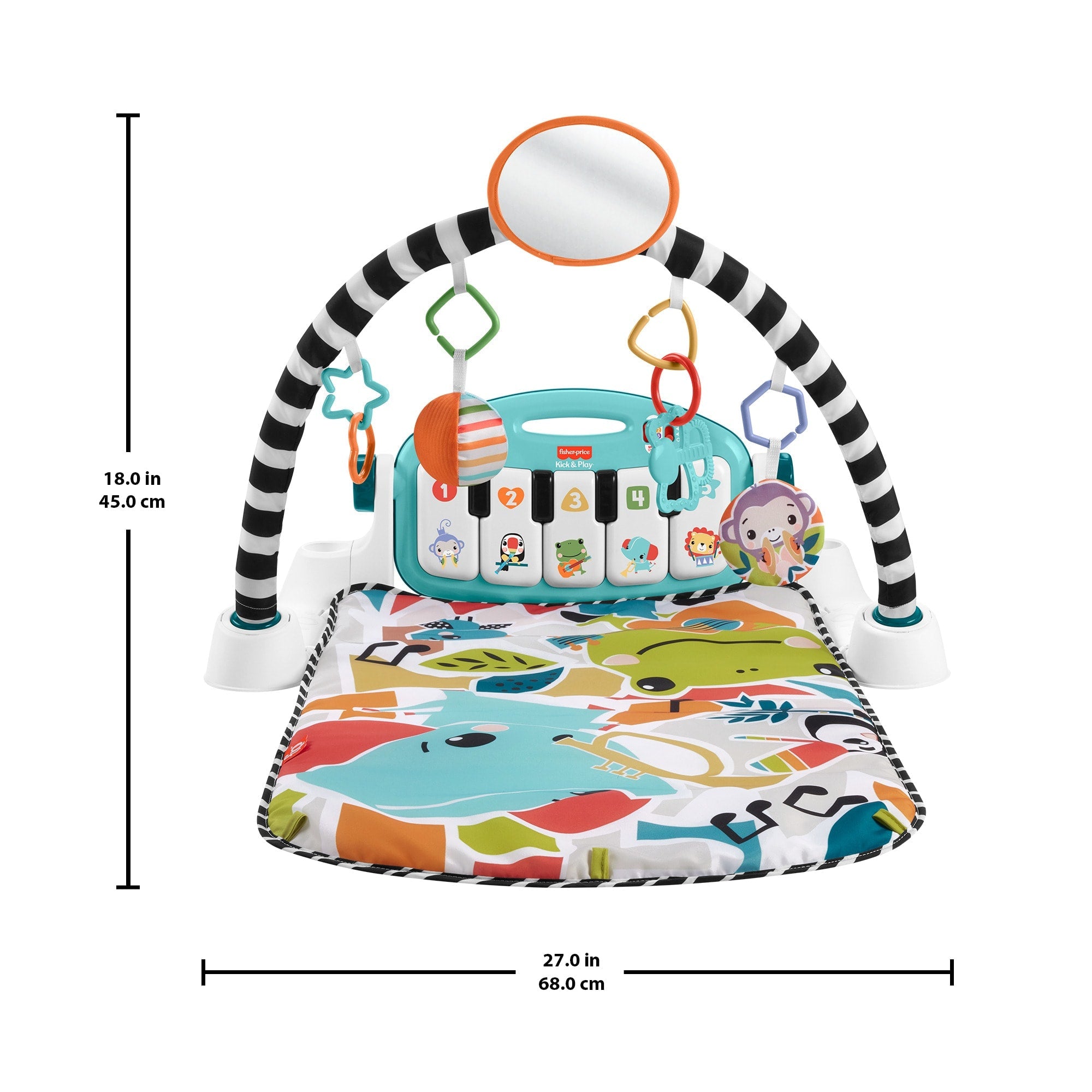 Fisher-Price Baby Gimnasio para Bebés Piano Pataditas Musicales Brilla y Crece