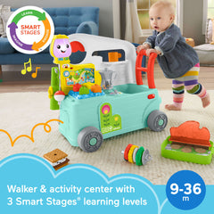 Fisher-Price Laugh & Learn 3-In-1 On-the-Go Camper Infant Walker & Toddler Activity Center
