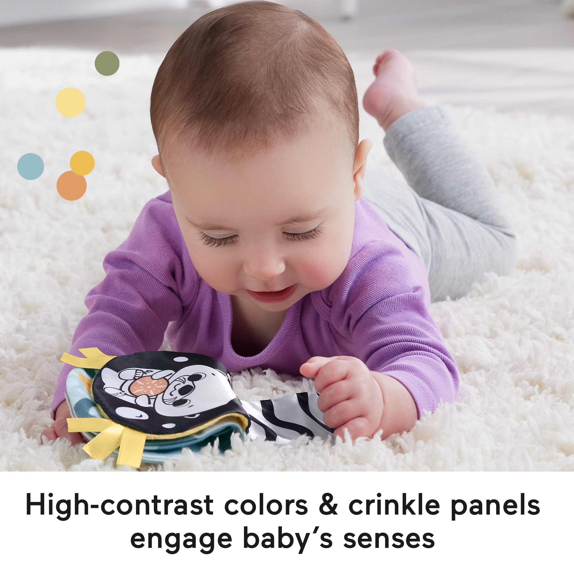 Fisher-Price 2-in-1 Rockin’ Tummy Time Otter, Plush Baby Sensory Toy For Tummy Time