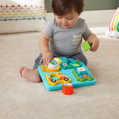 Fisher-Price Casse-Tête Véhicules, Formes et Sons, Musique et Lumières