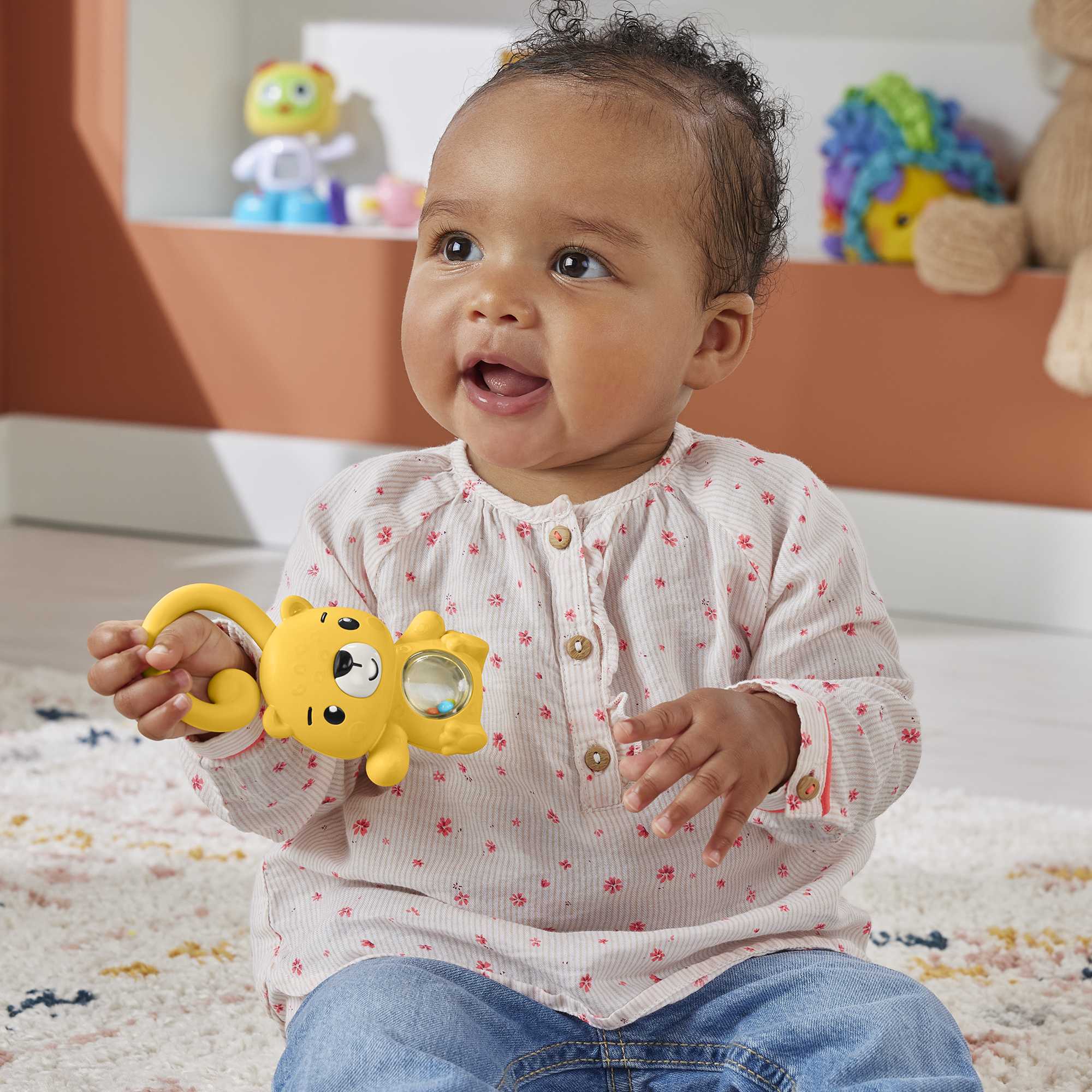 Fisher-Price Baby Chocalho para Bebês Sensimals Lontra