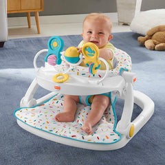 Fisher-Price  Siège Jeu et Confort de Luxe, Paillettes Arc-en-Ciel
