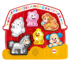 Fisher-Price Laugh & Learn Farm Animal Puzzle Shape Sorting Baby Toy With Music & Sounds