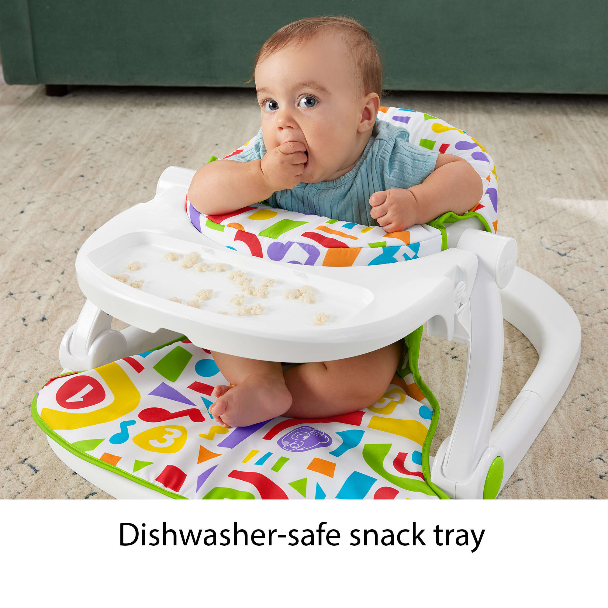 Fisher-Price Kick & Play Deluxe Sit-Me-Up Seat Portable Chair & Learning Toy For Baby & Toddler