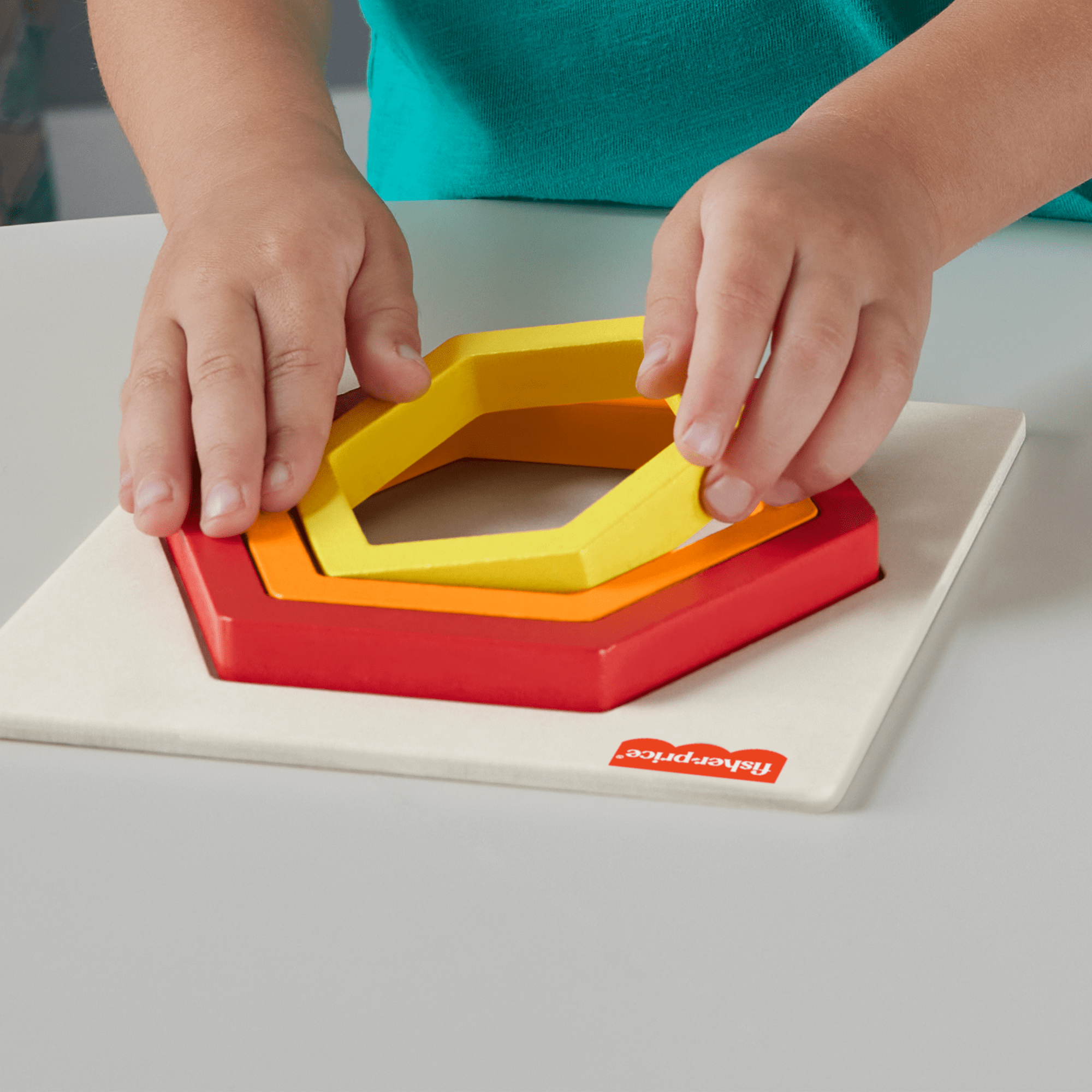 Fisher-Price Juguete para Bebés Rompecabezas Hexagono de Madera