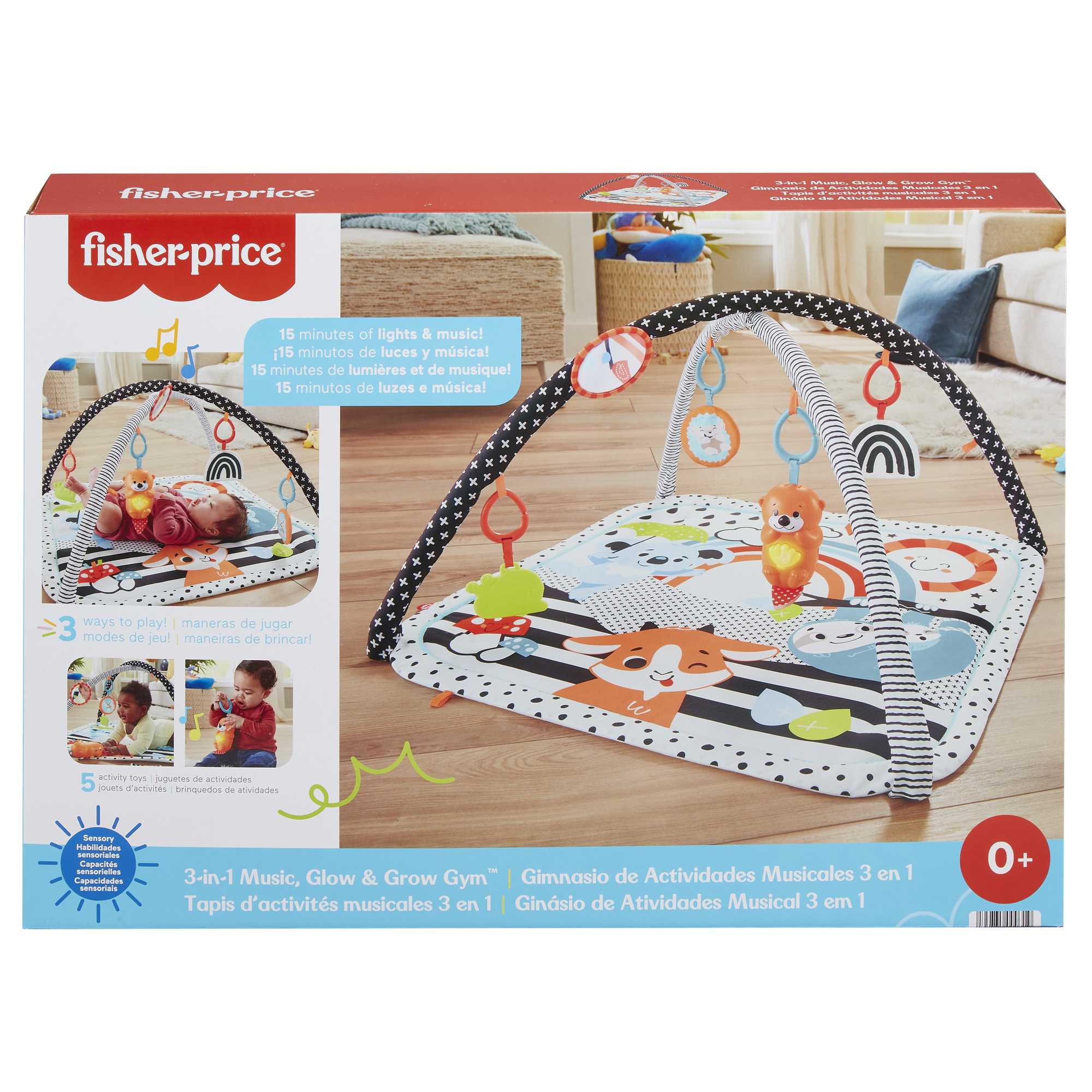 Fisher-Price Baby Gimnasio para Bebés Actividades Musicales 3 en1