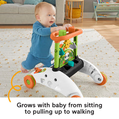 Fisher-Price 2-Sided Steady Speed Panda Walker Baby & Toddler Learning Toy With Music & Blocks