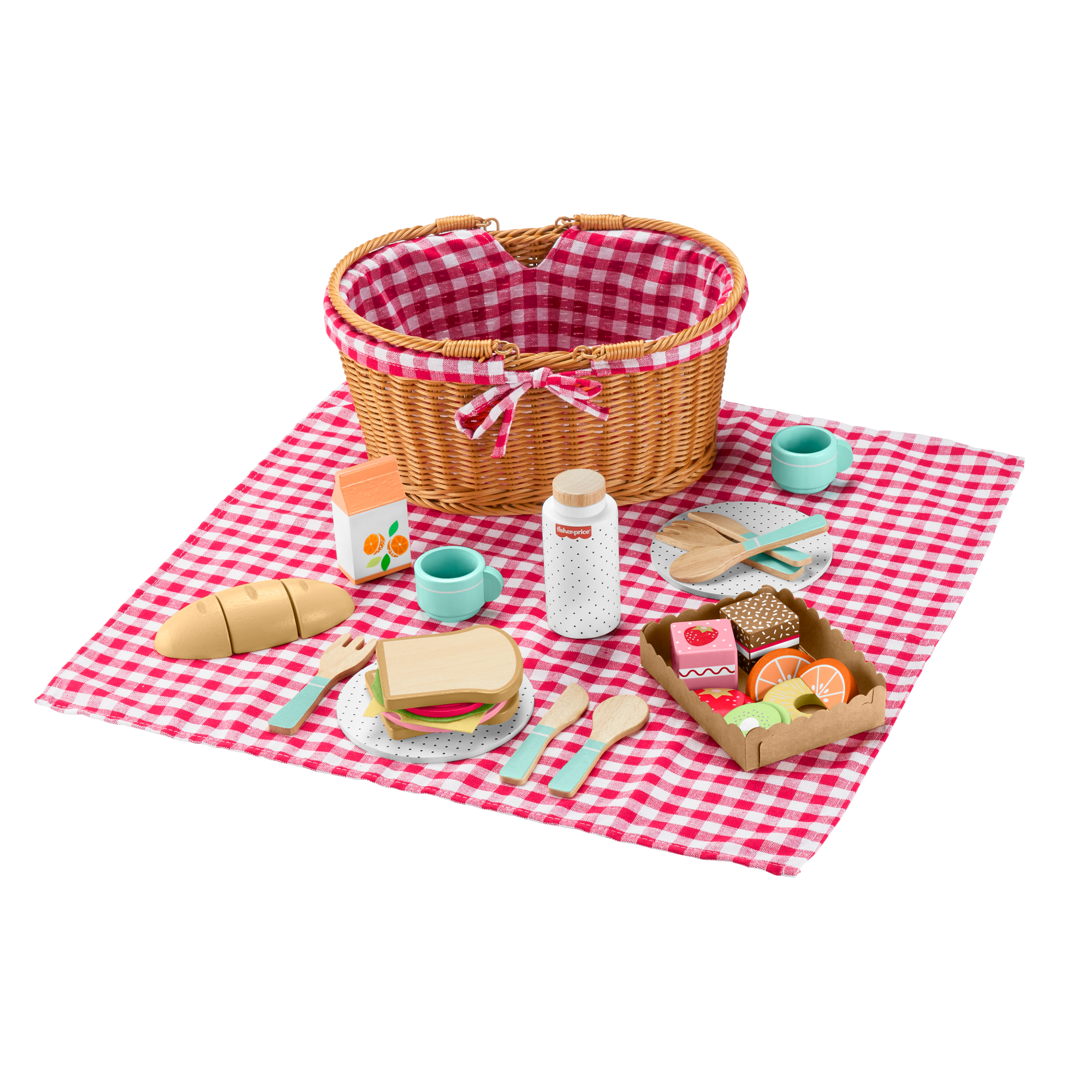 Fisher-Price Juguete para Bebés Canasta de Picnic de Madera